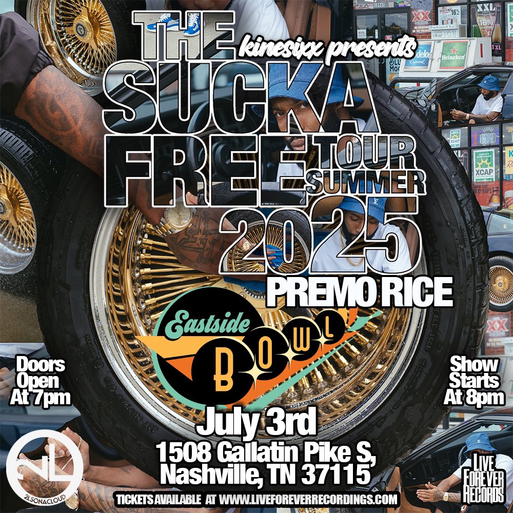 Going for a 3peat when it comes to sold out shows with <a href="/PremoRice/">God’s Specialist 🍚</a> in Nashville!

JULY 3RD 
Eastside Bowl
Nashville, TN

Get your tickets now: seetickets.us/event/premo-ri…