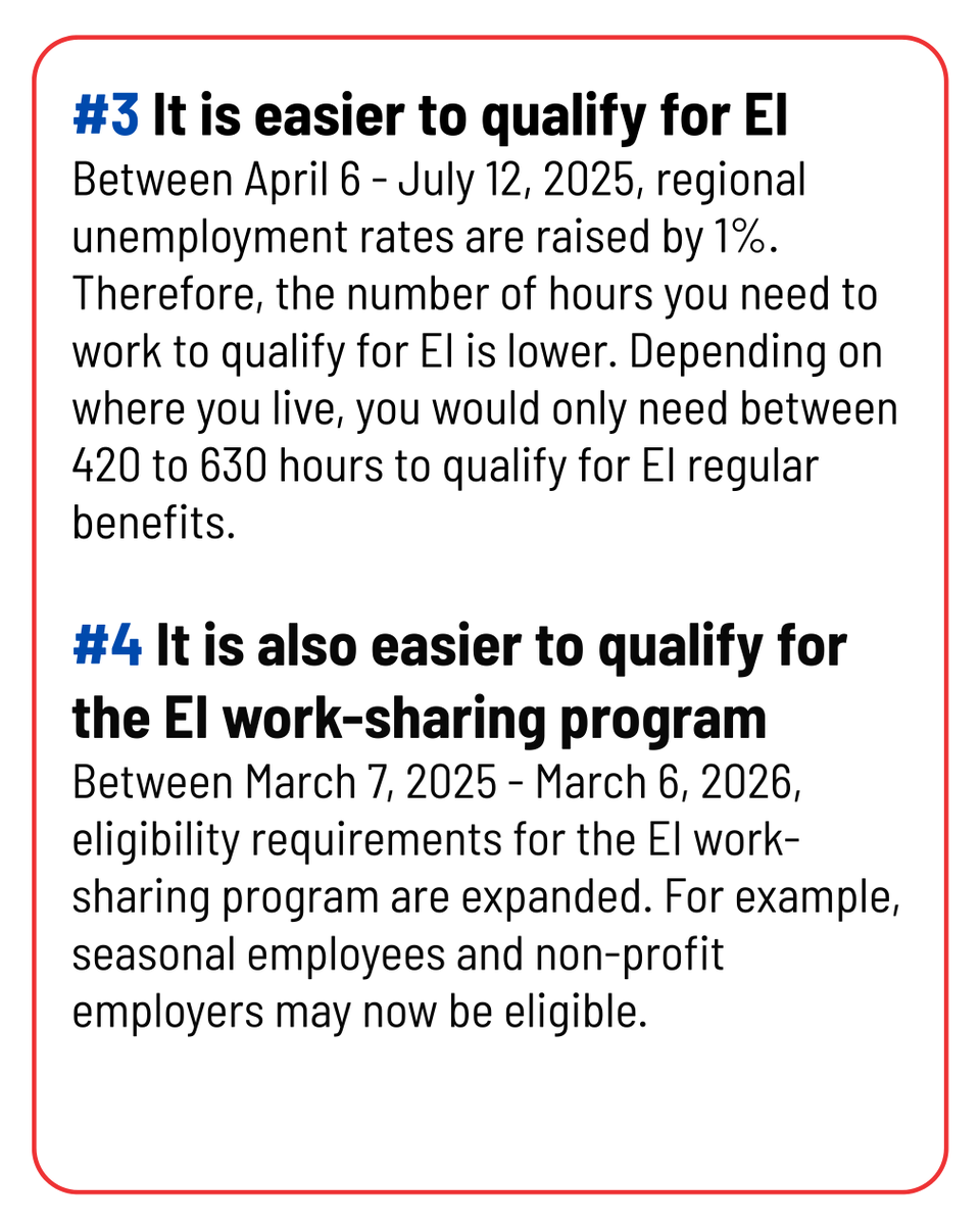 WorkersAC's tweet photo. Four changes to EI were made to address the tariff crisis. But the changes don’t even begin to meet the need for adequate, accessible income support. Get more details & find out what workers really need: https://t.co/59ZbOgn16G
#Justice4Workers #FixEI #NoOneLeftBehind #canlab https://t.co/GMQ4G4mVgs