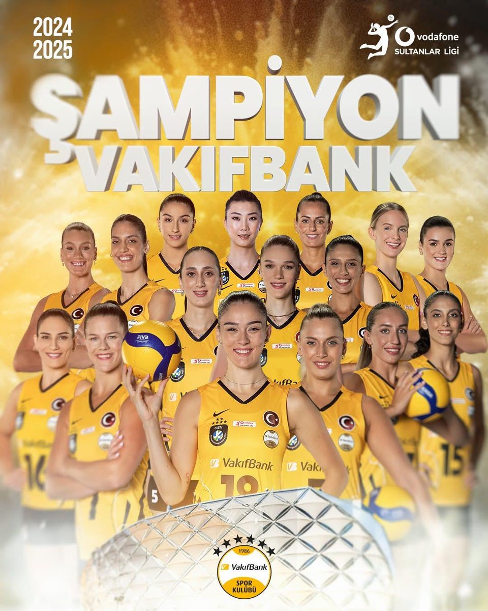 Voleybol Vodafone Sultanlar Ligi’nde şampiyon olan VakıfBank Kadın Voleybol Takımı'nı tebrik eder, Avrupa'da yeni zaferler yolunda başarılar dileriz.