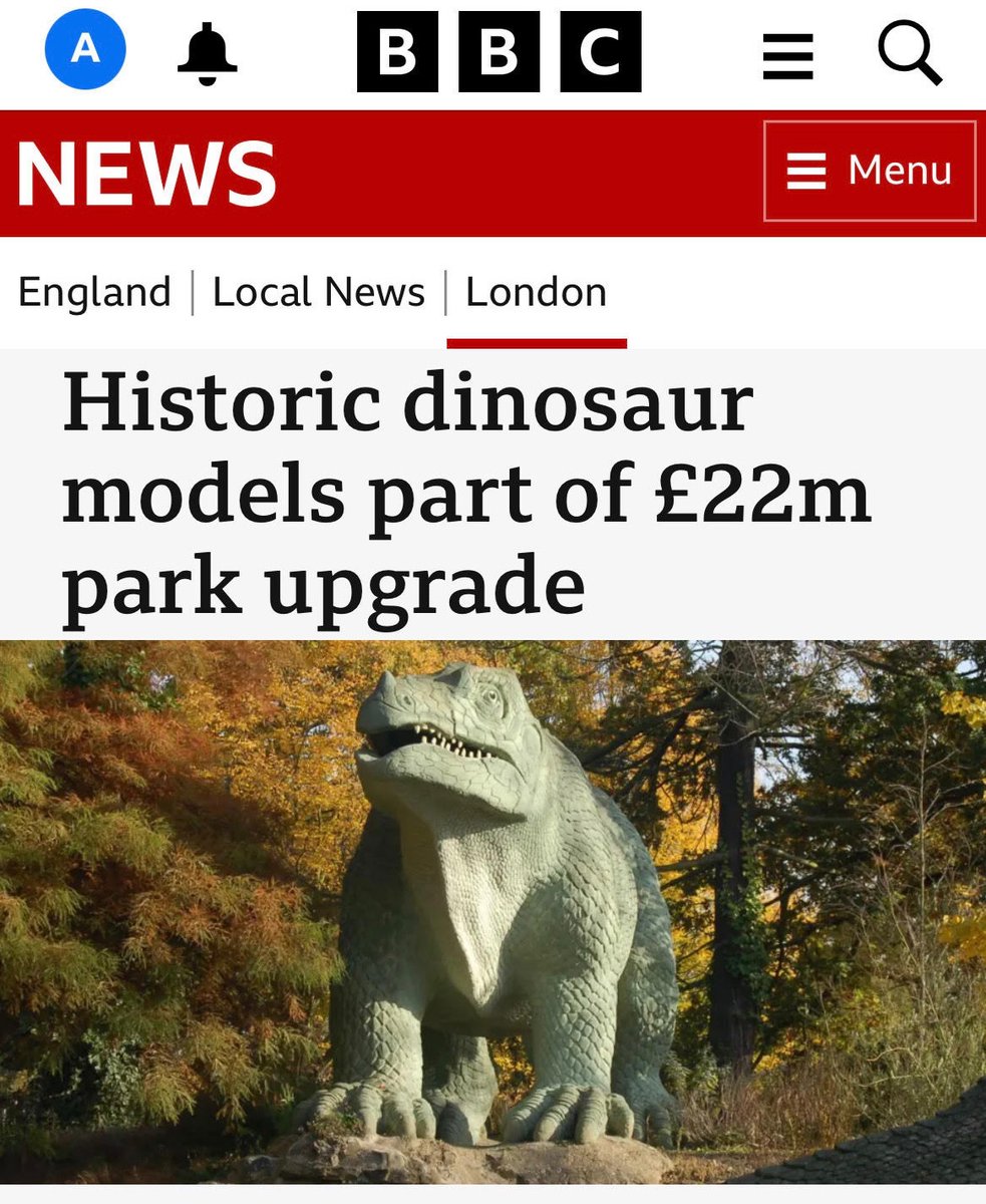 Over the Easter weekend, this dropped - regarding the restoration of the sculptures as part of a wider funded regeneration plan for Crystal Palace Park, starting soon!

(Press Release: crystalpalaceparktrust.org/pages/park-reg…)
