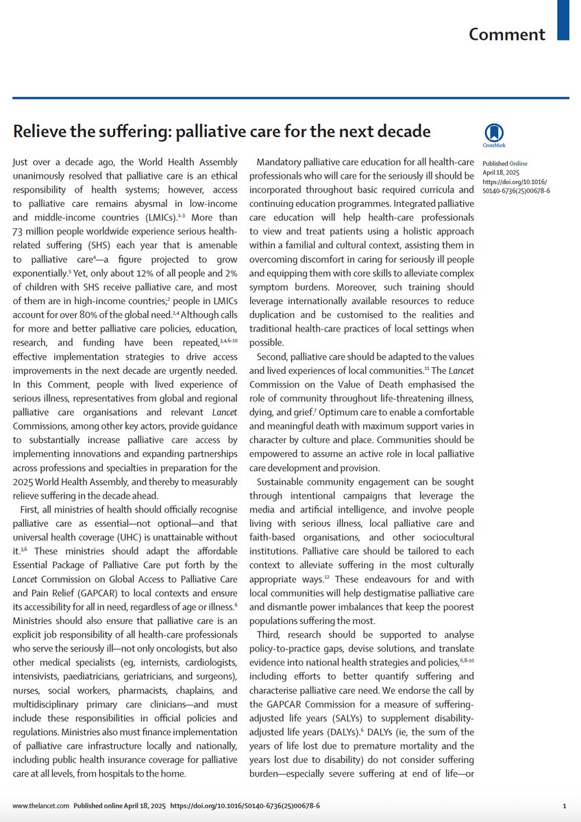 Billy Rosa, PhD, MBE, APRN (@billyrosaphd) on Twitter photo 📚In <a href="/TheLancet/">The Lancet</a> we join with people w serious illness, <a href="/IAHPC/">IAHPC</a>, <a href="/whpca/">WHPCA</a>, <a href="/ICPCN/">ICPCN</a>, <a href="/PallChase/">Palliative Care in Humanitarian Aid Situations</a>, <a href="/APCAssociation/">APCA</a>, <a href="/EAPCvzw/">EAPC VZW</a>, <a href="/_ALCP/">ALCP</a>, <a href="/CSI_KCL/">Cicely Saunders Institute at King's</a>, <a href="/ELNEC1/">ELNEC</a>, <a href="/palliumindia/">Pallium India</a> & many more to put forth a global vision for #PalliativeCare in the next decade. thelancet.com/journals/lance… <a href="/OncoAlert/">OncoAlert</a> 📚In <a href="/TheLancet/">The Lancet</a> we join with people w serious illness, <a href="/IAHPC/">IAHPC</a>, <a href="/whpca/">WHPCA</a>, <a href="/ICPCN/">ICPCN</a>, <a href="/PallChase/">Palliative Care in Humanitarian Aid Situations</a>, <a href="/APCAssociation/">APCA</a>, <a href="/EAPCvzw/">EAPC VZW</a>, <a href="/_ALCP/">ALCP</a>, <a href="/CSI_KCL/">Cicely Saunders Institute at King's</a>, <a href="/ELNEC1/">ELNEC</a>, <a href="/palliumindia/">Pallium India</a> & many more to put forth a global vision for #PalliativeCare in the next decade. thelancet.com/journals/lance… <a href="/OncoAlert/">OncoAlert</a>