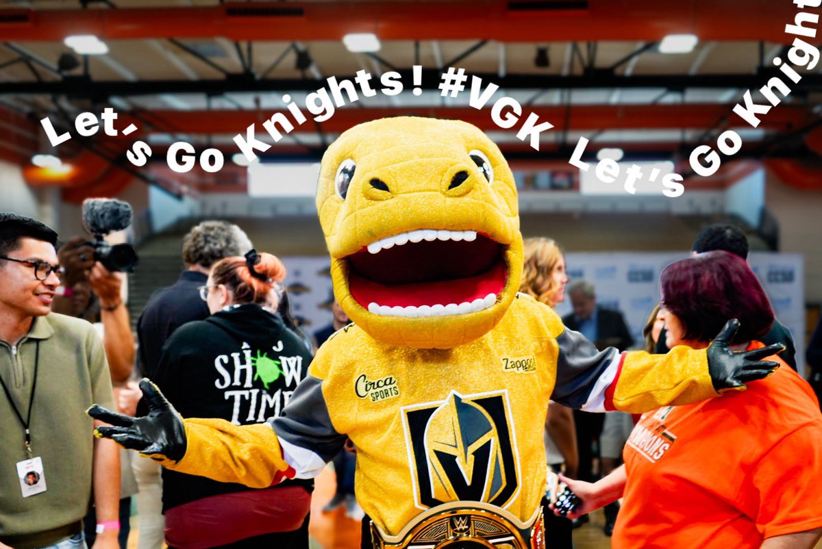 Snapped a pic of the best mascot in <a href="/NHL/">NHL</a> Chance <a href="/GoldenKnights/">Vegas Golden Knights</a> from our Special Olympics and WWE event. #LetsGoKnights #hockey #nhlplayoffs2025 game ✌🏼