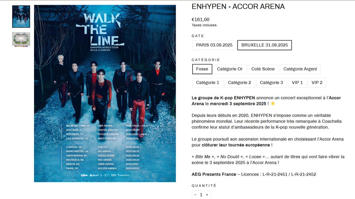 Ne vous faites pas avoir, ne faites pas confiance au site enhypen.fr. Celui-ci prétend vendre des places de concert pour  Paris et Bruxelles, et des albums dédicacés. Il organise aussi de faux concours sur TikTok. Ce site n'est en aucun cas légitime.