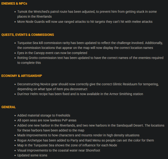 4/22/25 PTR Patch Notes Ashes of Creation

#AshesofCreation