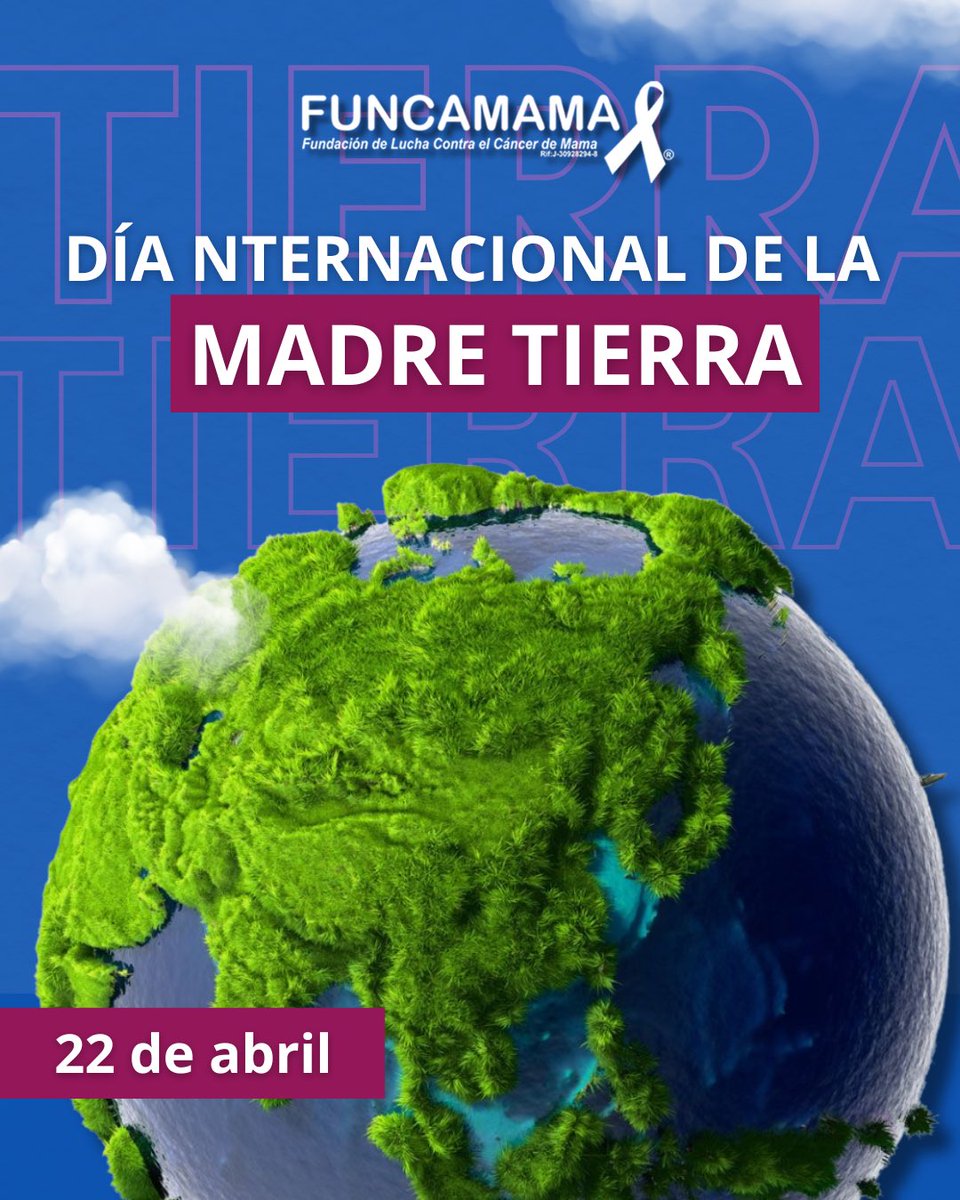 Día Mundial de la Madre Tierra 🌎

Esta fecha busca concienciar sobre la importancia de proteger nuestro planeta y promover la sostenibilidad 🌿