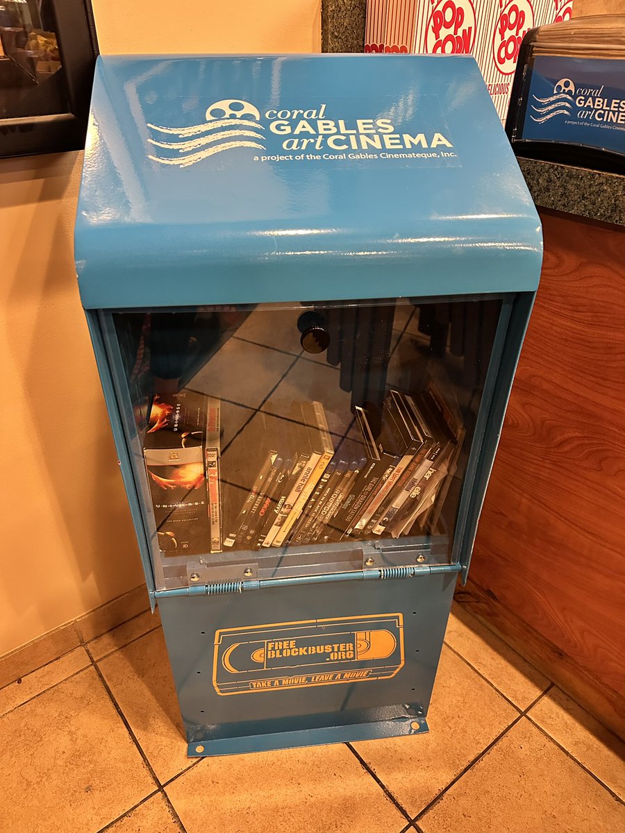 Coral Gables Art Cinema (@gablescinema) on Twitter photo Check out our new <a href="/FREEBL0CKBUSTER/">FREEBL0CKBUSTER.ORG</a> box! ✨ Take a movie. Leave a movie. 📼 Be kind, rewind! 🫶 Check out our new <a href="/FREEBL0CKBUSTER/">FREEBL0CKBUSTER.ORG</a> box! ✨ Take a movie. Leave a movie. 📼 Be kind, rewind! 🫶