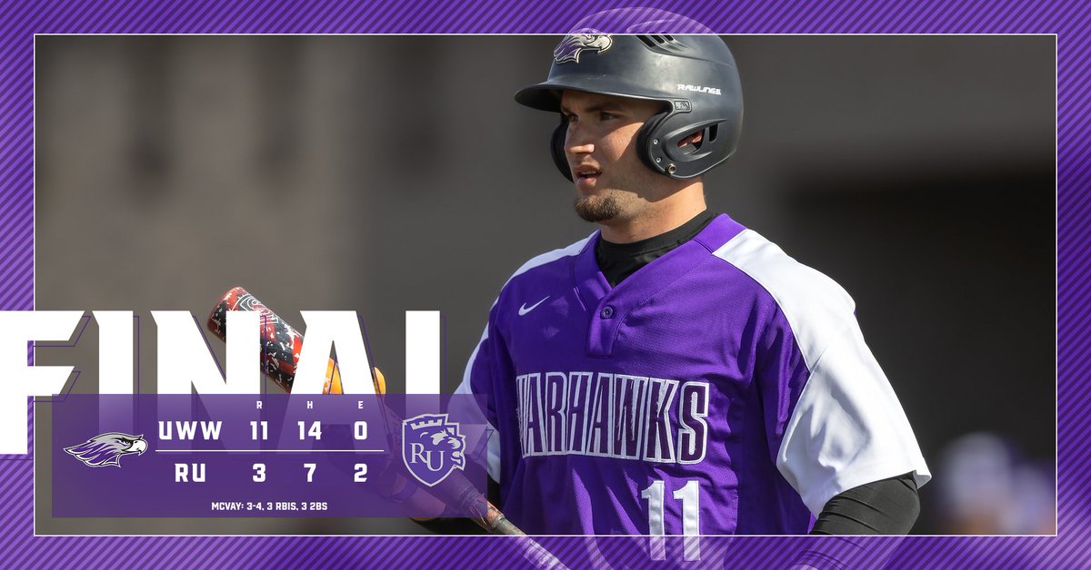 #1 Warhawks take a non-conference contest against Rockford! Big day from McVay with 3 doubles &amp; 3 RBIs.

WP: Malkow, 3.0 IP, 0 hits, 5 Ks