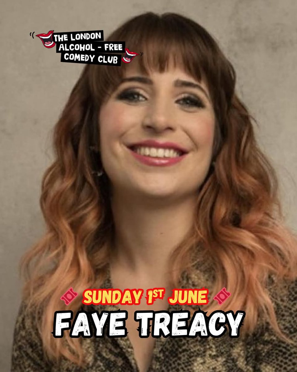 Sober IS Fun (@fun_sober) on Twitter photo Our next act for the 1st June 3.30pm at <a href="/Backyard_Comedy/">Backyard Comedy Club</a>
Is ✨ FAYE TREACY ✨
Faye is an award-winning comedian, writer, and musician from South London.
Grab your ticket now for a top #alcoholfree afternoon out in #london
soberisfun.co.uk
#sobercomedy Our next act for the 1st June 3.30pm at <a href="/Backyard_Comedy/">Backyard Comedy Club</a>
Is ✨ FAYE TREACY ✨
Faye is an award-winning comedian, writer, and musician from South London.
Grab your ticket now for a top #alcoholfree afternoon out in #london
soberisfun.co.uk
#sobercomedy