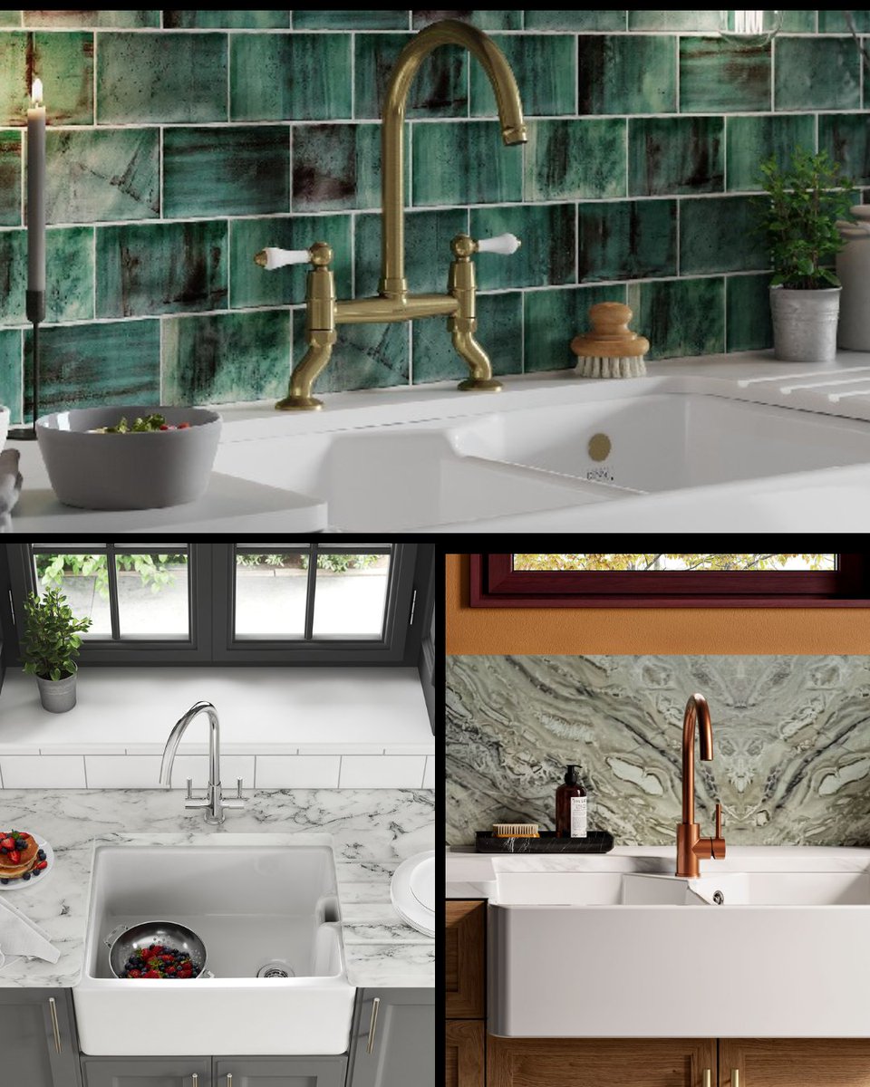 There’s something undeniably beautiful about ceramic sinks! 😍
Their timeless appeal can elevate any kitchen space but which tap finish takes it to the next level?
Brass - bold vintage vibe
Chrome - sleek modern touch
Copper - warm, rustic character

Tell us in comments