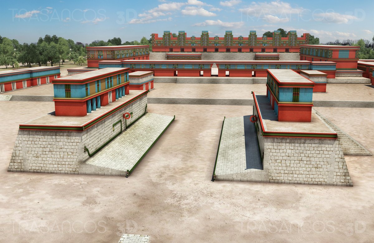 Majora__Z's tweet photo. @0zmnds TBH I never realized these pieces weren't by Catherwood.

Where'd you find these at this quality, by the way?

Anyways, the second pic there is the Maya site of Labna, but here are some 3d reconstructions by @Trasancos of Uxmal, which has the same Puuc architectural style https://t.co/dpgeIg1NT8