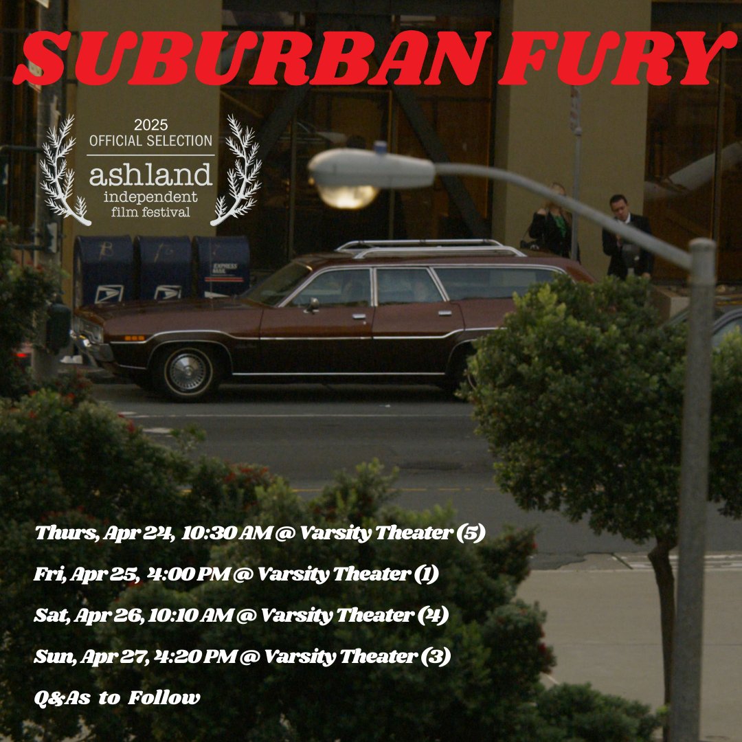 suburbanfury's tweet photo. We are so excited to share that we are headed to the Ashland Independent Film Festival! Catch a screening of SUBURBAN FURY if you are in Southern Oregon this week/weekend.

Reserve your ticket today 🎬🎟️🔗: https://t.co/5JZbMrIj0c

#ashlandff #indiefilm #filmfest #ashlandOR https://t.co/utMGEXjFzH