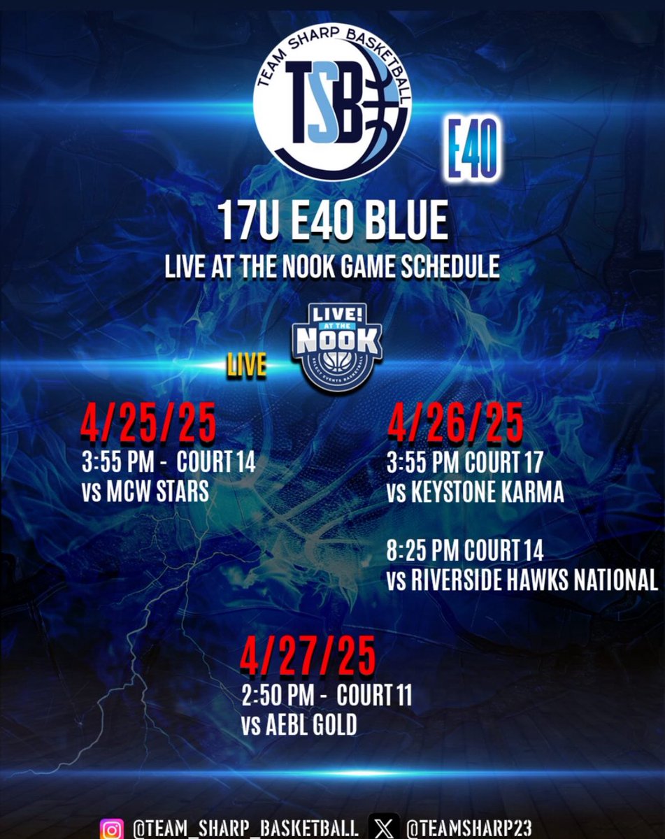 Excited to Compete with my team this weekend!! Come check us out👀🏀
<a href="/TeamSharp23/">Coach Sharp</a>