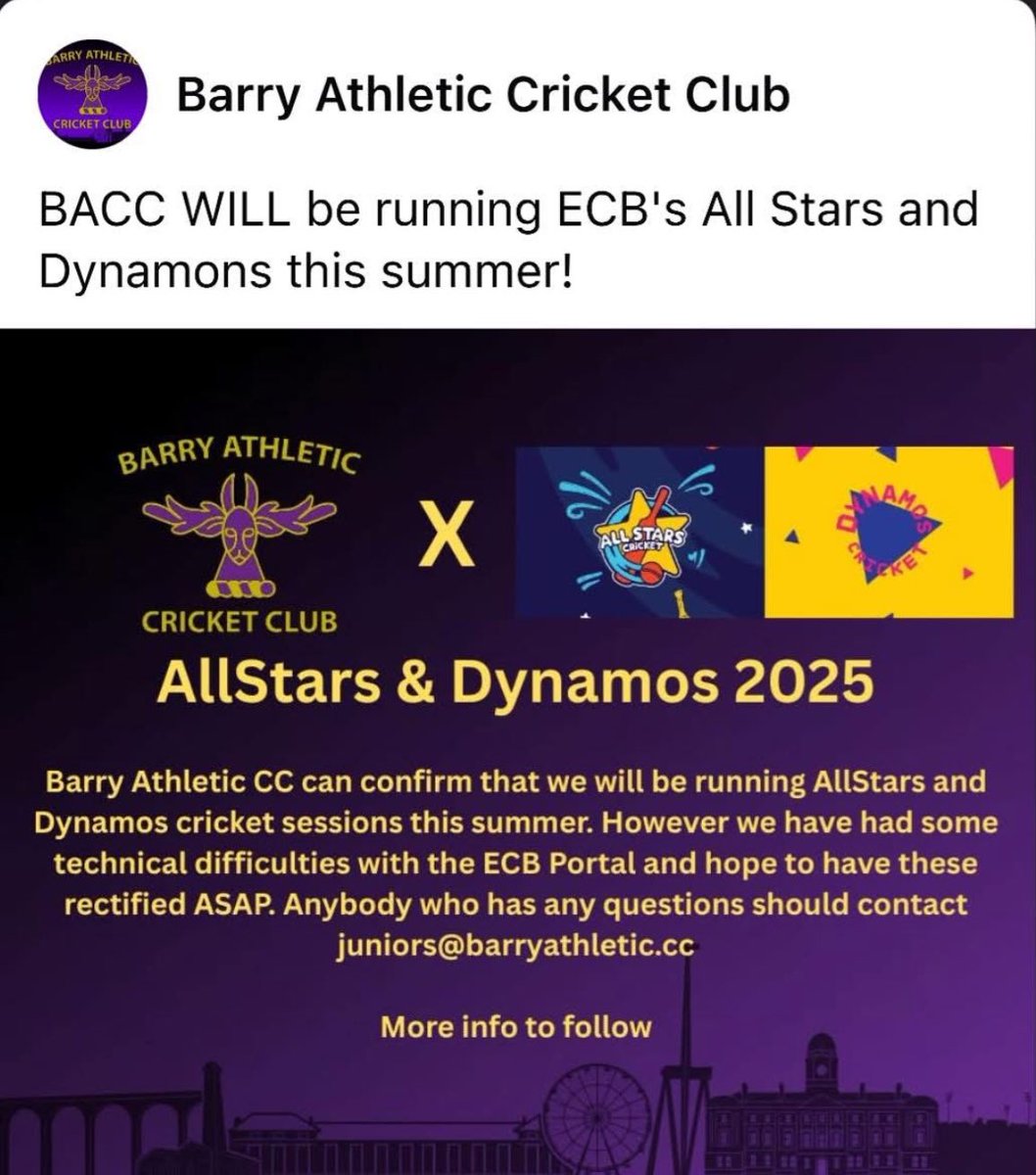 <a href="/BarryTownUnited/">Barry Town United</a> <a href="/BarryAthleticFC/">Barry Athletic FC</a> <a href="/_BARRYISLAND_/">Barry Island ❤🏴󠁧󠁢󠁷󠁬󠁳󠁿❤ #BarryIsland</a> <a href="/BRORADIO/">Bro Radio</a> <a href="/SEWCLeague/">SEWCL</a> <a href="/CricketWales/">Criced Cymru / Cricket Wales 🏏🏴󠁧󠁢󠁷󠁬󠁳󠁿</a>