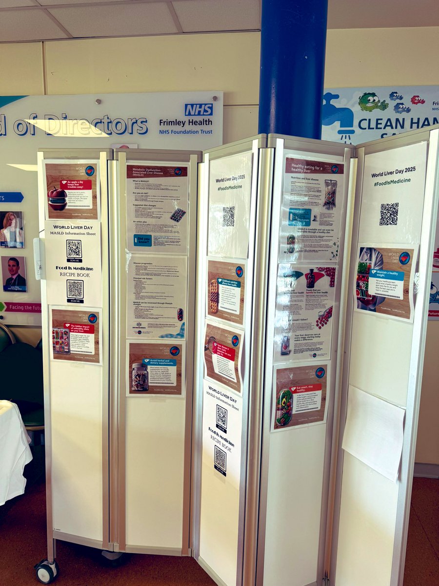 Richel Oliver (@richel_oliver) on Twitter photo Hepatology team raising awareness and sharing information to staff and patients #FoodisMedicine #WorldLiverDay well done for organising Joy and <a href="/margeparsons7/">margaret parsons</a> 💫💙<a href="/FrimleyHealth/">Frimley Health NHS Foundation Trust 💙</a> Hepatology team raising awareness and sharing information to staff and patients #FoodisMedicine #WorldLiverDay well done for organising Joy and <a href="/margeparsons7/">margaret parsons</a> 💫💙<a href="/FrimleyHealth/">Frimley Health NHS Foundation Trust 💙</a>