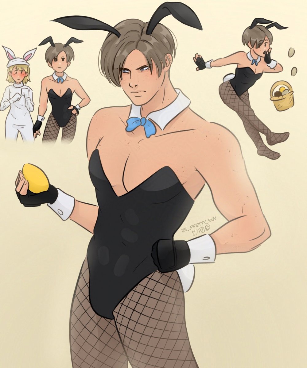 Happy belated egg day!!
there was a bunny costume party...

#ResidentEvil #LeonKennedy #RE4