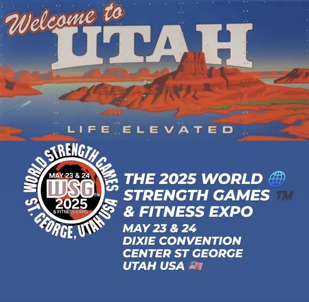 RAndersonViking's tweet photo. The first Ten(10) DMs get FREE EXPO PASSES READY GO!!!
#WSG2025 #TheWorldStrengthGames #Strongman #Strongwoman #HighSchoolFootball #Combine #Utah #SaintGeorgeUtah #StGeorgeUtah #TrackItVerified https://t.co/oWnCf8cqp5