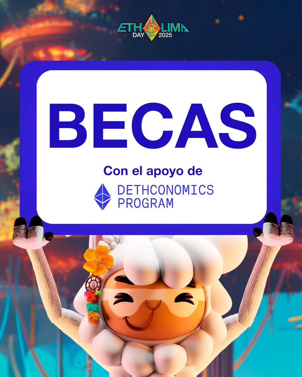 EthereumLima's tweet photo. 🎉 ¡Becas para el Ethereum Lima Day 2025! 🚀

¿Vives fuera de Lima y quieres participar en la Yunza Onchain? Esta es tu oportunidad para sembrar juntos el saber. 🌐✨ https://t.co/StAM6xsJyJ