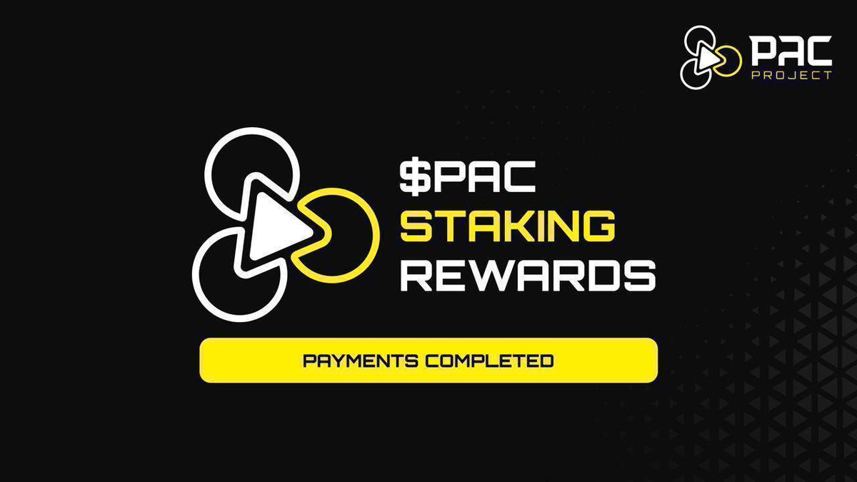 PAC (@token_pac) on Twitter photo ⭐️ #PAC STAKING - WEEKLY PAYOUTS
All staking rewards have been successfully distributed.
🗓 Payout Schedule:
- #OCTA-staking: April, 29
- #PAC-staking: April, 29
🤝 Thanks to all for your trust and ongoing support! ⭐️ #PAC STAKING - WEEKLY PAYOUTS
All staking rewards have been successfully distributed.
🗓 Payout Schedule:
- #OCTA-staking: April, 29
- #PAC-staking: April, 29
🤝 Thanks to all for your trust and ongoing support!