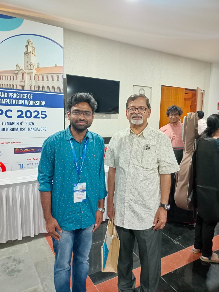 Hridam Basu (@hridambasu) on Twitter photo It was great reconnecting with Prof. CPR at TPMPC in <a href="/iiscbangalore/">IISc Bangalore</a>, one of my foremost mentors of cryptography research with whom I was an intern at <a href="/iitmcse/">IIT Madras CSE Dept.</a> back in the summer of 2014. One of the most outstanding researcher, teacher and above all human being I have ever met. It was great reconnecting with Prof. CPR at TPMPC in <a href="/iiscbangalore/">IISc Bangalore</a>, one of my foremost mentors of cryptography research with whom I was an intern at <a href="/iitmcse/">IIT Madras CSE Dept.</a> back in the summer of 2014. One of the most outstanding researcher, teacher and above all human being I have ever met.