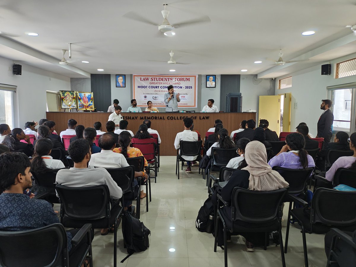 ABVPHariGoud's tweet photo. ABVP Law Students' Forum Hyderabad chapter successfully organised a moot court competition on 21st, 22nd April 2025 at Keshav Memorial Law College, Narayanaguda ,Vidyanagar district 
@N_RamchanderRao  @legalhindudef  @BharathMoo71328 https://t.co/PK9TKDcH6c