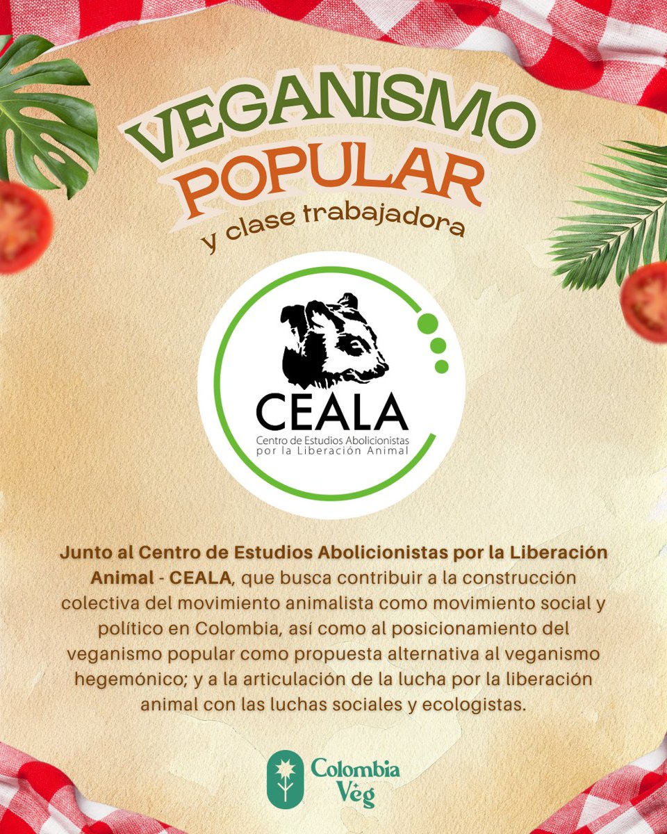 🌽 Veganismo popular y clase trabajadora ⚒️🐮

🗓 Jueves 24 de abril
⏰ 7:00 p.m
📍 Instagram Live (instagram.com/p/DIwfQFLJdAR/)

¡Te esperamos! 💚

#ColombiaVeg #Colombia #VeganismoPopular