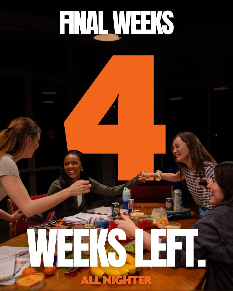 and the countdown begins. 4 weeks left to pull an all nighter with us.