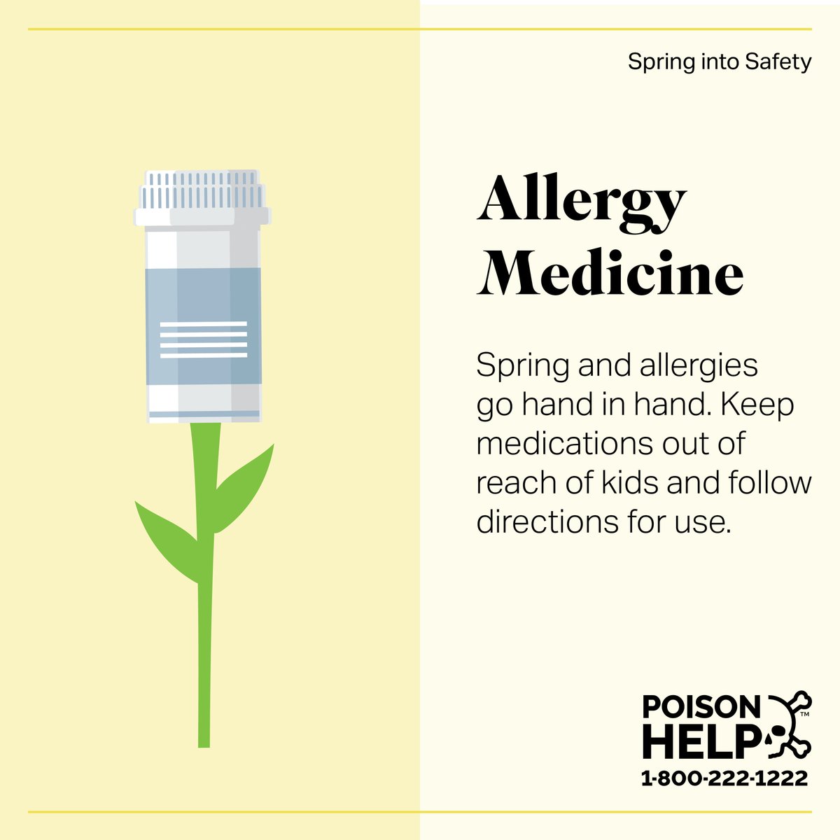 utahpoison's tweet image. When taking or administering allergy medicine, read the label closely to make sure it is the correct dose. If you think you took or gave too much, call poison control. #SpringIntoSafety #PoisonHelp