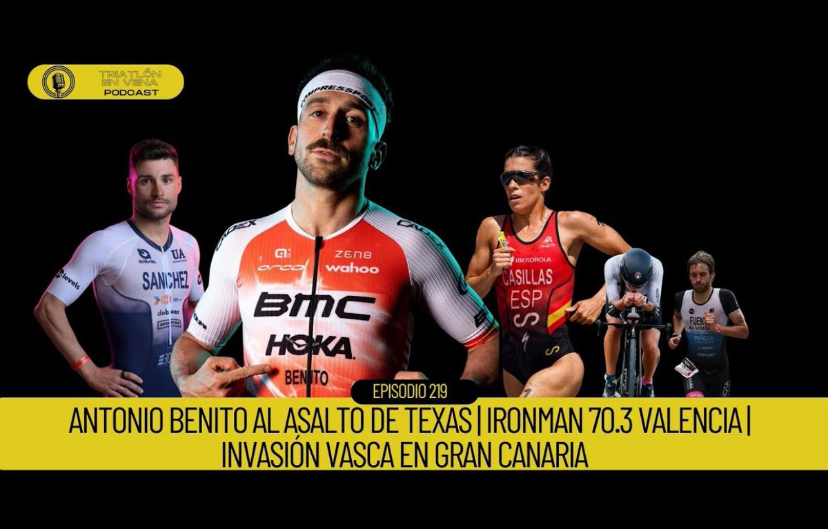 NUEVO EPISODIO DISPONIBLE 🎙️Antonio Benito al asalto de Texas | IRONMAN 70.3 VALENCIA | INVASIÓN VASCA en Gran Canaria

youtu.be/i1OrB2odNRQ