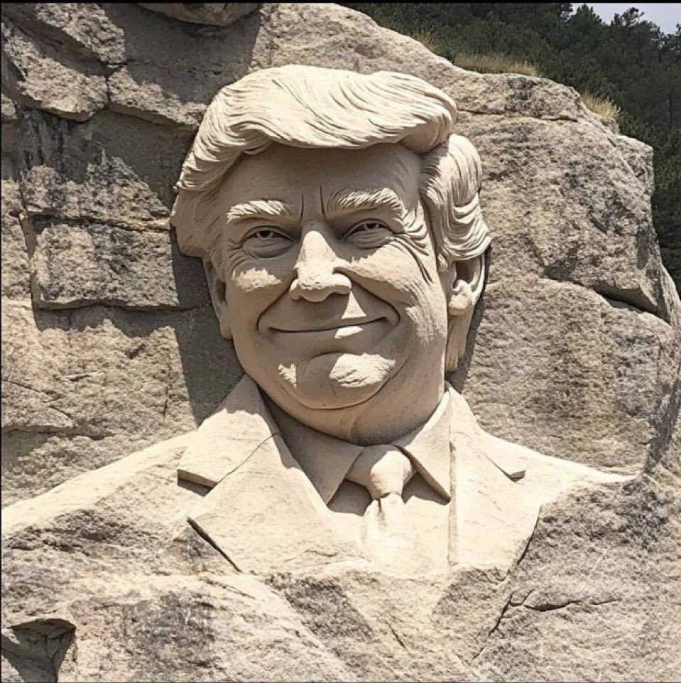 Would you like to see Trump's face carved into Mount Rushmore?

A. Yes
B. No