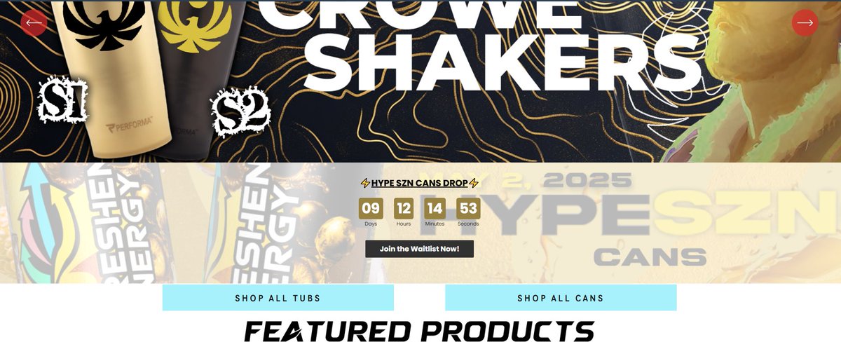 Hype Szn is taking over our homepage! 🎉 

You can join the fun and count down the days ‘til the cans officially drop! ⏳🔥 

Go peep it now and get hyped! 😎🍍🥤
🌐freshenuphydration.com/#/