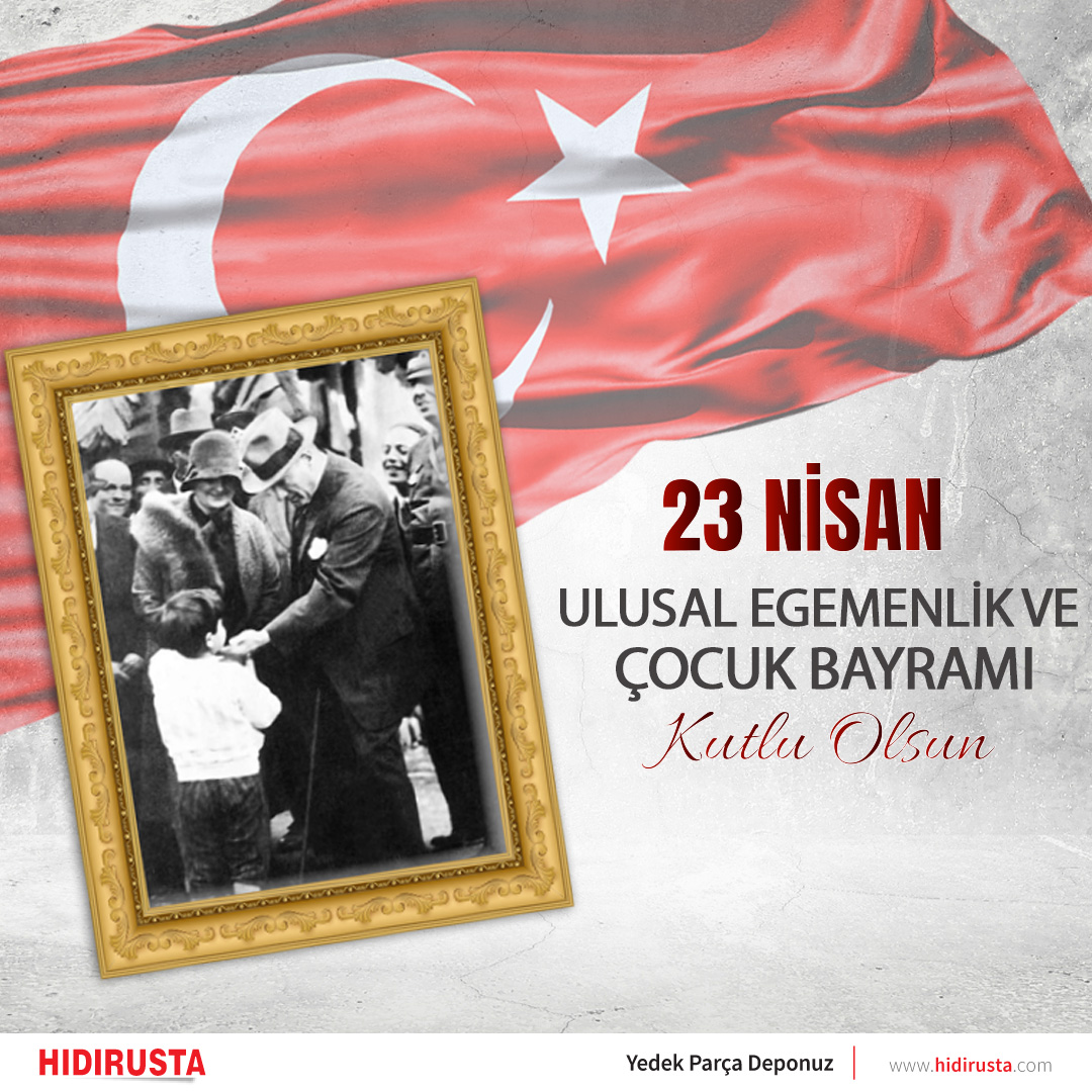 HdrUsta's tweet photo. Bugün çocukların günü!
Neşe dolu kahkahaların, rengarenk hayallerin, özgürce kurulan geleceklerin bayramı!
Atatürk’ün armağanı, 23 Nisan Ulusal Egemenlik ve Çocuk Bayramınız kutlu olsun. 🎈
#23Nisan #ÇocukBayramı #HıdırustaOtomotiv #YedekParçaDeponuz https://t.co/UsyDPDEBUK