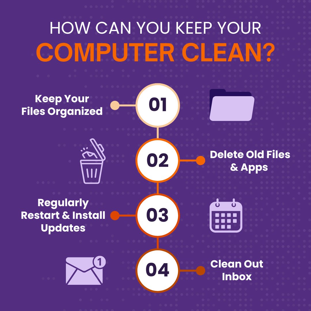 A clutter free computer = a stress free you
Tidy up your computer today with these four simple tips! 💻🐅 #TechTips #Declutter #CCIT