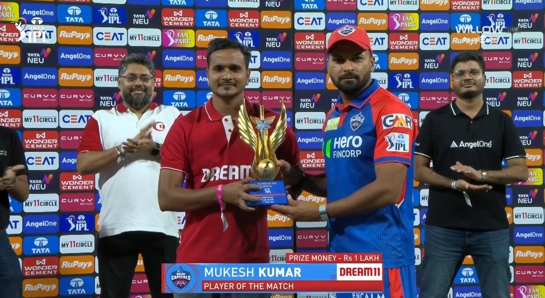 Shebas_10dulkar's tweet image. Mukesh Kumar (Today)

- Registerd his Best Bowling Fig (4/33)
- Won his 1st IPL M.O.M Award

#DCvLSG