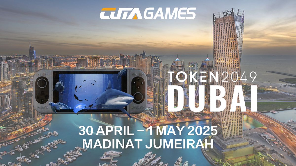 CUTA_Games's tweet photo. 🎉 CUTA is heading to Dubai next week for @token2049 and the side events!
- CUTA will be bringing some very real and very fun things to the table!
- Stay tuned for all the action.
- And come visit us and get hands-on with the CUTA console!
#CUTA #Web3Gaming #GameFi #TOKEN2049