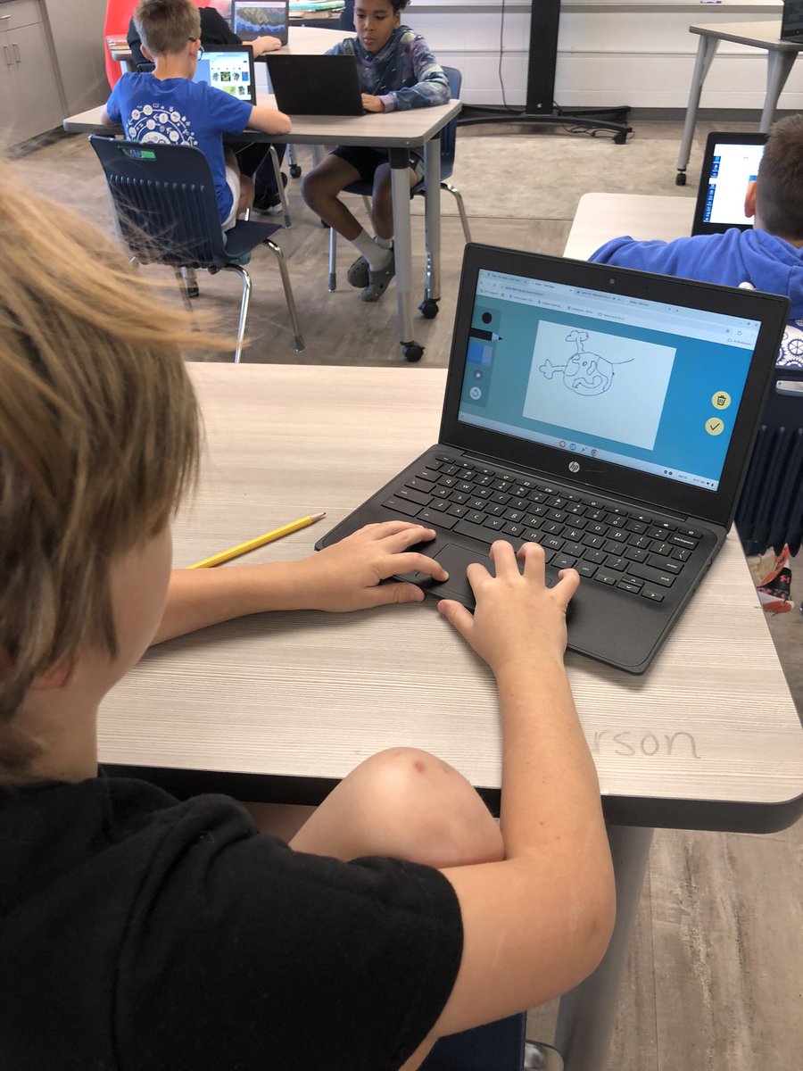 LVGintheLibrary's tweet image. Today my 4th graders were inspired by the book, Zonia’s Rain Forest, to create paperless #EarthDay art. Check out these examples of sand art and online sketches 🌎 #SPSlib