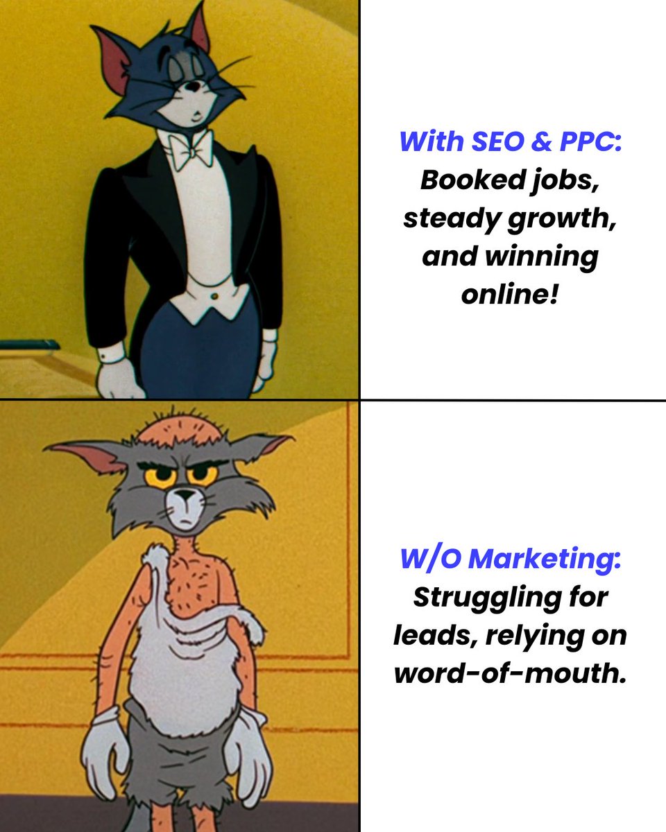 BuildMediaGrp's tweet image. Same business, different marketing strategy. One struggles to get leads, the other dominates the online space.
SEO &amp;amp; PPC aren’t just marketing tactics—they’re the keys to business growth.

#BuildMediaGroup #SEOForSuccess #MarketingThatWorks #LeadGen #BusinessGrowth