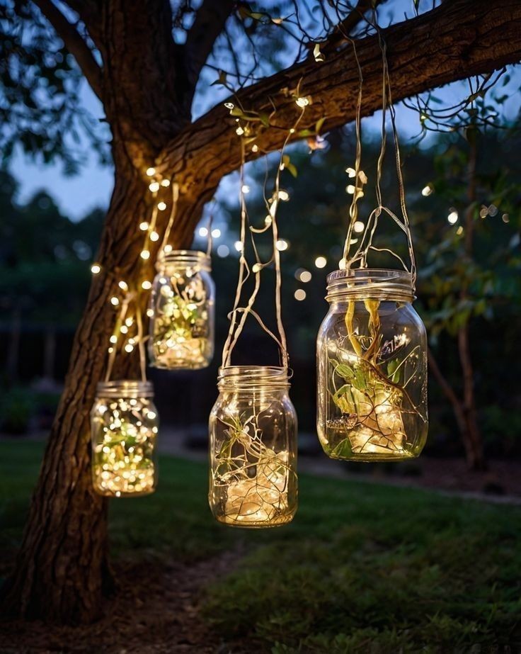 sharabonti0990's tweet photo. Creating a cozy and enchanting atmosphere with these DIY mason jar lights. Good Night Everyone 😴
#diylights #fairylights #backyarddecor #ambientlighting https://t.co/fVZtWXq33a