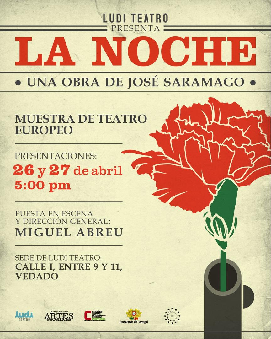 CasaTablas's tweet photo. La Casa Editorial Tablas-Alarcos, los invita al espacio de formación de público Expuesta, a partir de la obra LA NOCHE, de José Saramago, bajo la dirección de Miguel Abreu, al frente de Ludi Teatro.
La cita es el domingo 27 de abril, a las 5 pm, en la sede de Ludi Teatro. https://t.co/Jyo0eCFbY8