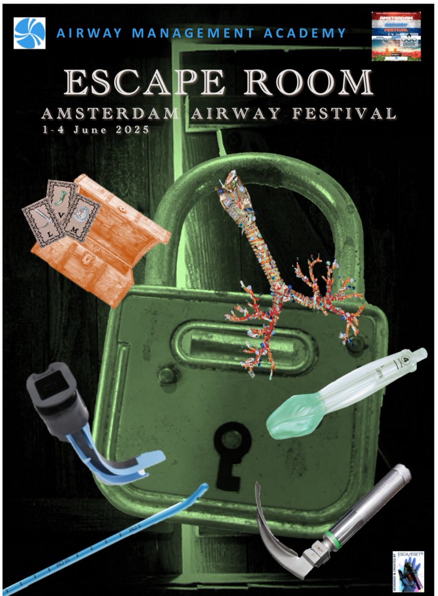 Hans Huitink (@airwaymxacademy) on Twitter photo We have an airway escape room at Amsterdam Airway Festival 2025 at Olympic Stadium.
If you think you can escape:
airwaymanagementacademy.com/courses/
<a href="/AnRocad/">Atropínico</a> <a href="/jducanto/">James DuCanto, M.D.</a> <a href="/DaveOlvera1/">Dave Olvera</a> <a href="/cliffreid/">Cliff Reid</a> <a href="/rosshofmeyr/">Ross Hofmeyr</a> <a href="/dasresidents/">Difficult Airway Society (DAS) Residents</a> <a href="/ProfEllenO/">Ellen O’Sullivan @ProEllenO.bsky.social</a> <a href="/Sajay70/">Sajay</a> <a href="/oldandbaffled/">David Vaughan</a> <a href="/SafeAirway/">Safe Airway Society</a> <a href="/NaveenEipe/">Dr. Naveen Eipe, MD</a>
#AAF25 We have an airway escape room at Amsterdam Airway Festival 2025 at Olympic Stadium.
If you think you can escape:
airwaymanagementacademy.com/courses/
<a href="/AnRocad/">Atropínico</a> <a href="/jducanto/">James DuCanto, M.D.</a> <a href="/DaveOlvera1/">Dave Olvera</a> <a href="/cliffreid/">Cliff Reid</a> <a href="/rosshofmeyr/">Ross Hofmeyr</a> <a href="/dasresidents/">Difficult Airway Society (DAS) Residents</a> <a href="/ProfEllenO/">Ellen O’Sullivan @ProEllenO.bsky.social</a> <a href="/Sajay70/">Sajay</a> <a href="/oldandbaffled/">David Vaughan</a> <a href="/SafeAirway/">Safe Airway Society</a> <a href="/NaveenEipe/">Dr. Naveen Eipe, MD</a>
#AAF25