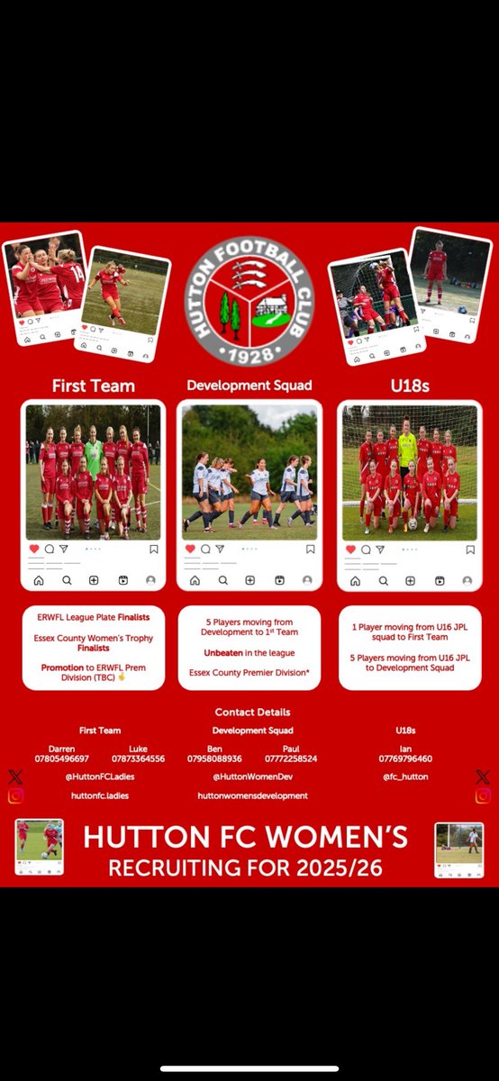 We are looking to add to our squads for the new season after a successful year, get in touch via the google form

docs.google.com/forms/d/e/1FAI…
