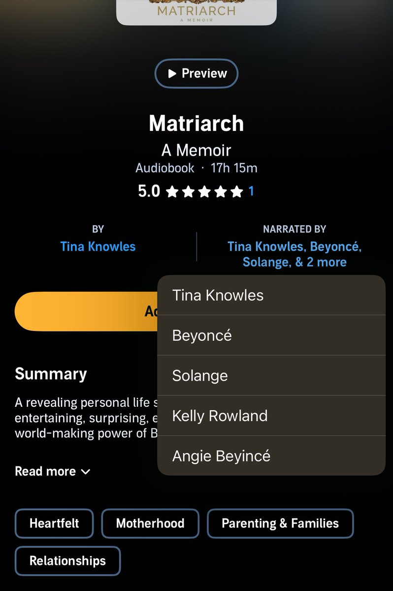 Beyonce, Kelly &amp; Solange are also narrating Tina Knowles book the matriarch