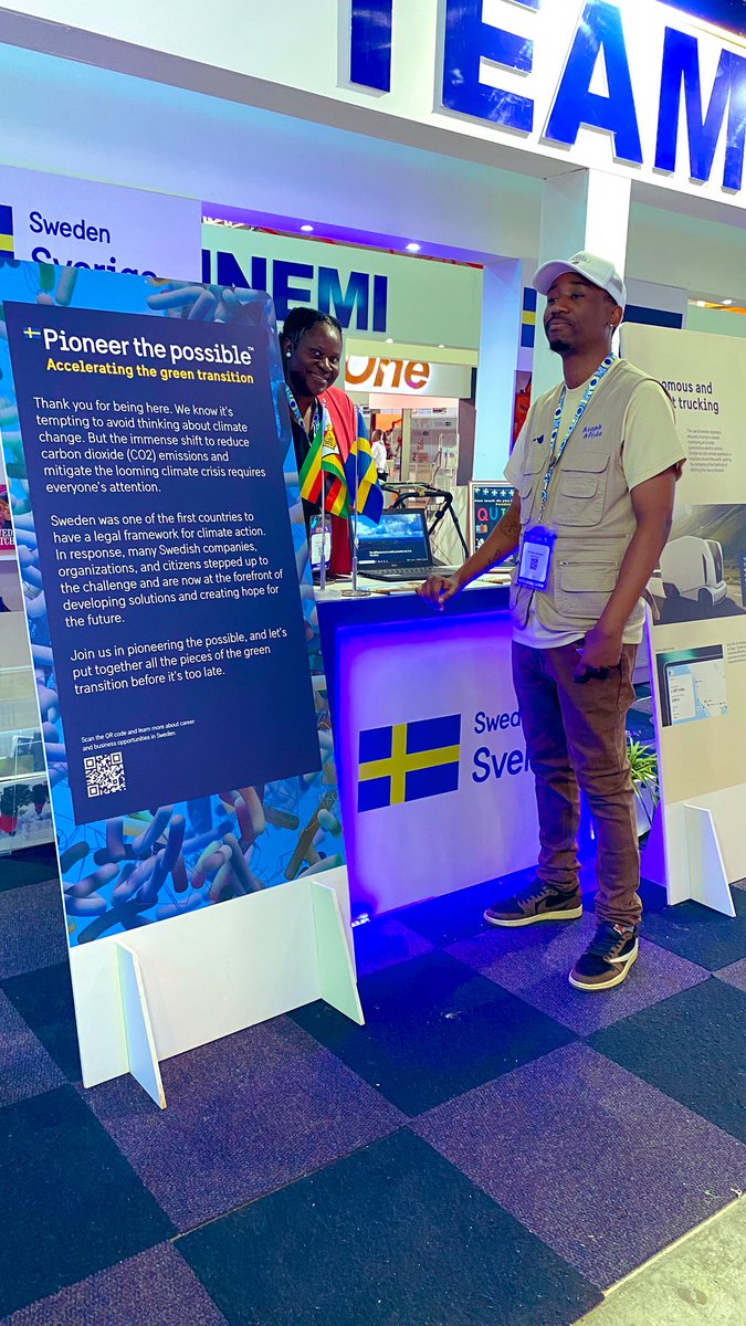 AsaphAfrika's tweet photo. I had an interesting conversation with Sophia Nyagwande from @SwedeninZW about the work being done in pioneering the possible and how the green transition needs citizens to step up and get involved in shaping a sustainable future 🌳🔋💡@euinzim #Silani #Tinemi #EUWithYou🇪🇺🇿🇼 https://t.co/LFmXObigUa