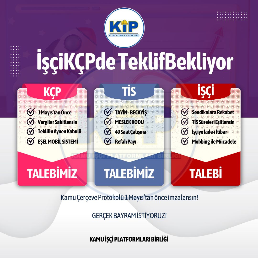 <a href="/s_turpcu/">Şerafettin Turpcu</a> <a href="/turkiskonf/">TÜRK-İŞ</a> <a href="/hakiskonf/">HAKİŞ KONFEDERASYONU</a> <a href="/diskinsesi/">DİSK</a> İşçiKÇPde TeklifBekliyor