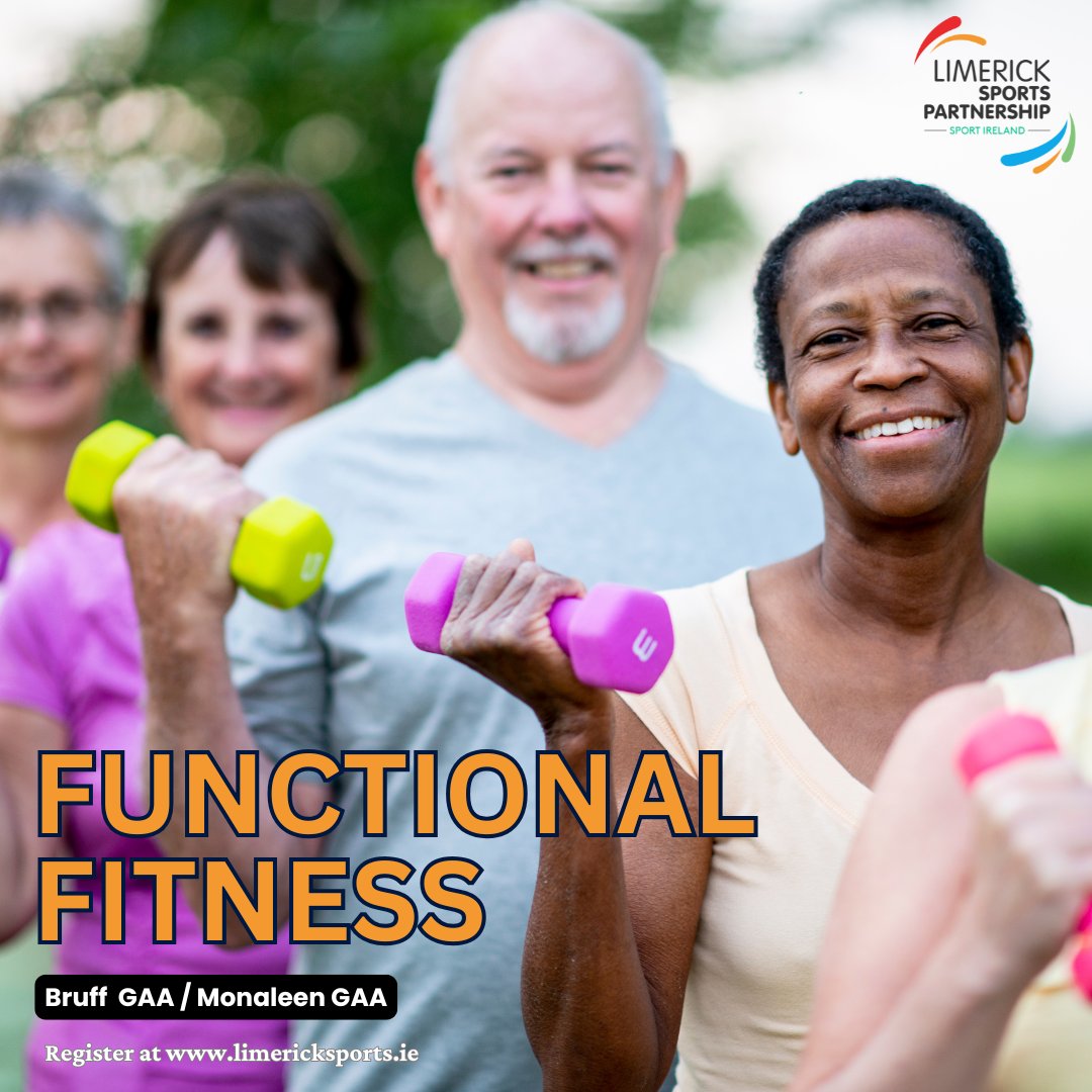 Limerick Sports (@limericksports) on Twitter photo FUNCTIONAL FITNESS FOR OVER 55s ✨
A fun and social exercise programme. Suited to all levels and abilities
📍Bruff GAA or Monaleen GAA
For info:
🔗 limericksports.ie/functional-fit…
<a href="/Limerick_ie/">Limerick.ie</a> <a href="/Live95Limerick/">Live 95</a> <a href="/sportireland/">Sport Ireland</a> <a href="/HealthyLimerick/">Healthy Limerick</a> <a href="/bruffrfc/">Bruff RFC</a> <a href="/monaleengaa/">Monaleen GAA</a>
#FunctionalFitness FUNCTIONAL FITNESS FOR OVER 55s ✨
A fun and social exercise programme. Suited to all levels and abilities
📍Bruff GAA or Monaleen GAA
For info:
🔗 limericksports.ie/functional-fit…
<a href="/Limerick_ie/">Limerick.ie</a> <a href="/Live95Limerick/">Live 95</a> <a href="/sportireland/">Sport Ireland</a> <a href="/HealthyLimerick/">Healthy Limerick</a> <a href="/bruffrfc/">Bruff RFC</a> <a href="/monaleengaa/">Monaleen GAA</a>
#FunctionalFitness