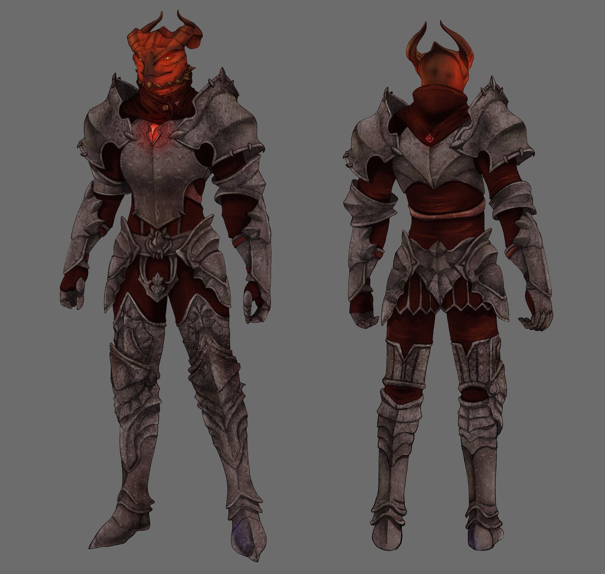 manf1ra's tweet photo. And then, uh. done. Light shading is the hardest part for me. Texturing is the easiest thing in the world. It's funny how it comes out. But I like the way it came out. Hopefully the man will be happy with this type of draconosteel armor 
#BaldursGate
#armor
#dragon
#mod https://t.co/xLiaROg8h4