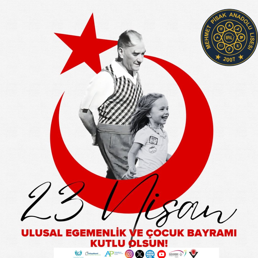 PisakMpal's tweet photo. “Küçük hanımlar küçük beyler ! Sizler hepiniz geleceğin bir gülü , yıldızı ve ikbal ışığısınız . Memleketi asıl ışığa boğacak olan sizsiniz ..”

Mustafa Kemal Atatürk 

23 Nisan Ulusal Egemenlik ve Çocuk Bayramımız kutlu olsun.
🇹🇷🇹🇷 https://t.co/IopOO2aRib