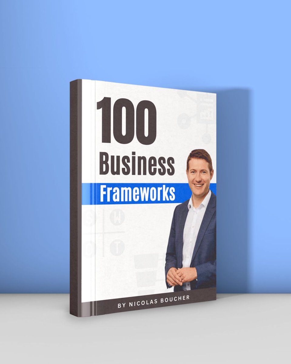 100 Business Frameworks Book

I spent weeks creating this 218-page ebook.

Normally, this would cost $47, but I am giving it away for free.

Here is what you can find inside:

• 25 Strategic Management Frameworks
• 25 Project Management Frameworks
• 25 Process &amp; Quality
