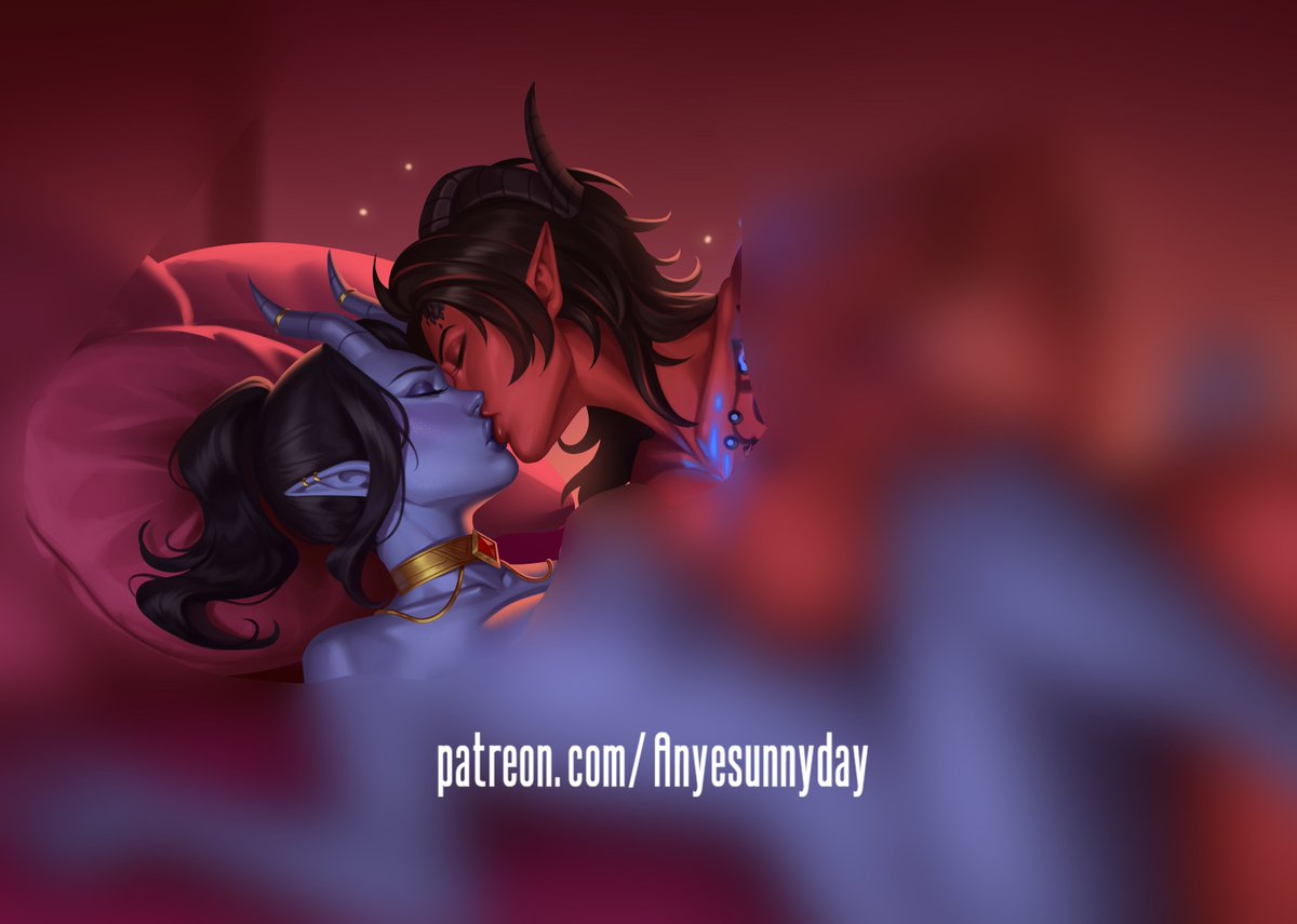 ssunnyday__'s tweet photo. Happy girl kissing tuesday 🫰 OC Virtue x Karlach 

Link in bio for full <3 

#BaldursGate3 #karlach #tav https://t.co/fKUjVJzEUm