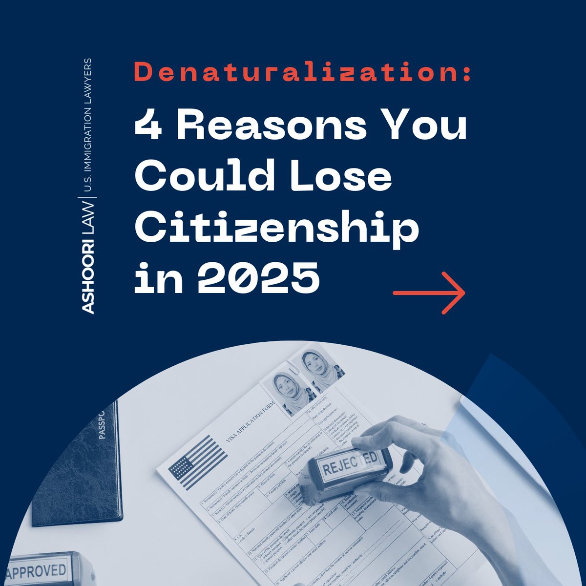 AshooriLaw's tweet image. Stay Informed. Protect Your Citizenship.

#Denaturalization #USCitizenship #ImmigrationLaw #StayInformed #AshooriLaw #VisaTips #USCIS #LegalAdvice #ImmigrationProcess