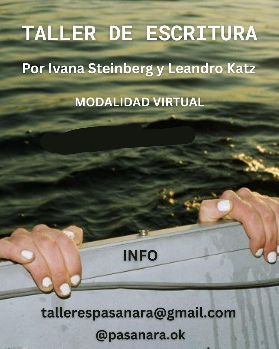 ¿Buscás un espacio de escritura? Procrastinar nunca, rendirse jamás.
Taller literario desde cualquier lugar del mundo
Lectura de textos, devolución personalizada y guía de ✍️ Leandro Katz + ✍️ Ivana Steinberg
Inicio en mayo.